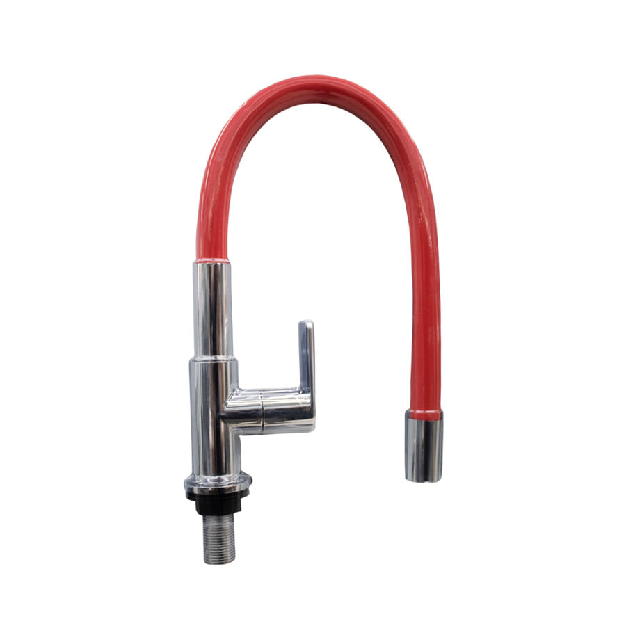 Torneira Casa Ok Flexível Vermelha Cozinha Mesa SWL012402