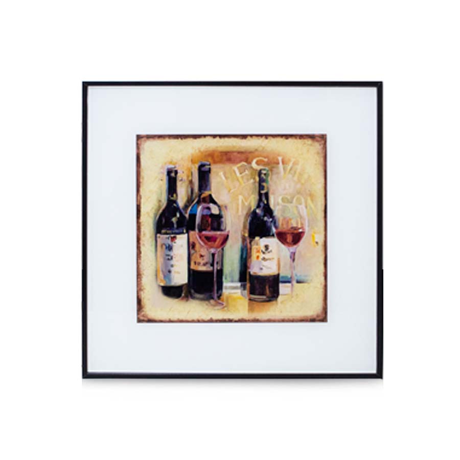 Quadro Casa Ok Vidro 30x30Cm Selecao de Vinhos 2 Ok-80429