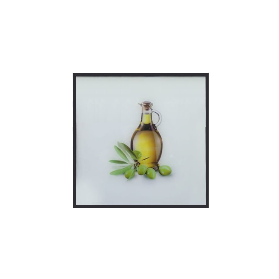Quadro Casa Ok Vidro 30x30Cm Azeite De Oliva Ok-80511