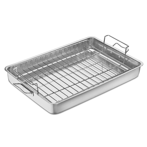 Encontraproduto.com.br - Assadeira Retangular GN ABC em Alumínio 50x30 cm Antiaderente com Grelha