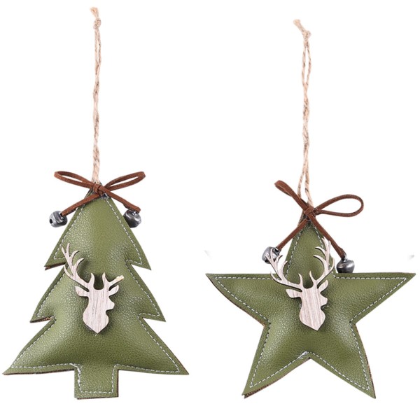 Encontraproduto.com.br - Enfeite Natal Árvore/estrela Jg 2un 12x10x2cm 1106190