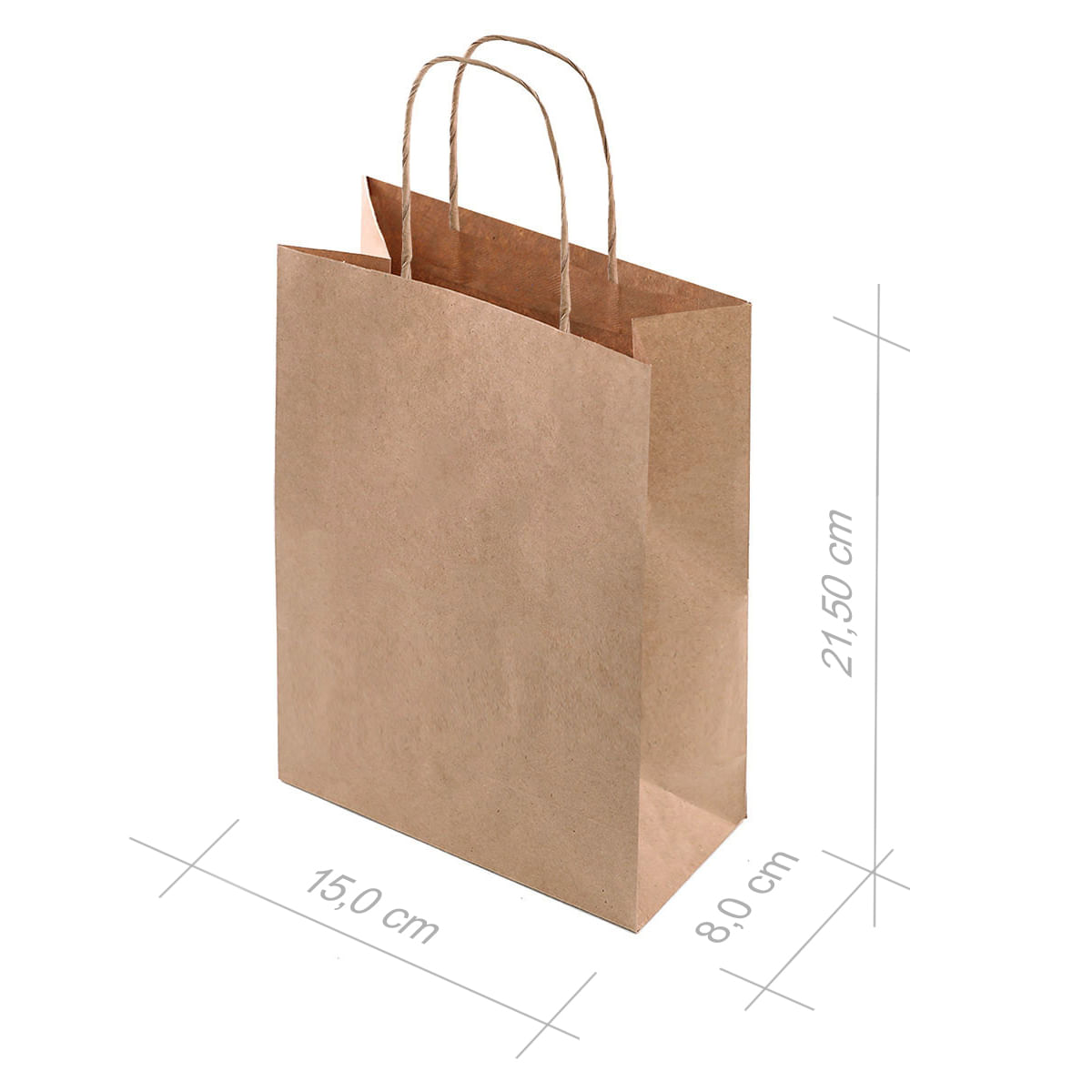 Encontraproduto.com.br - Sacola Kraft Cromus P Pacote com 10 unidades