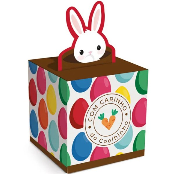 Encontraproduto.com.br - Caixa Pop Up Coelho 9x9x9cm Un - Cromus
