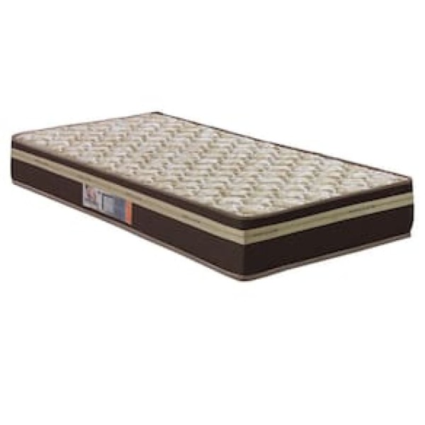Encontraproduto.com.br - Colchão Solteiro Hellen Millenium Espuma D33 19x88x188 cm - Marrom/Bege