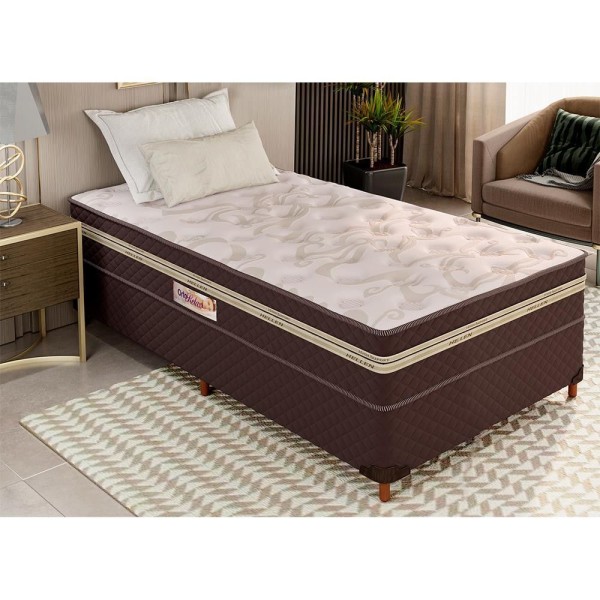 Encontraproduto.com.br - Colchão Solteiro Hellen Millenium Espuma D33 19x88x188 cm - Marrom/Bege