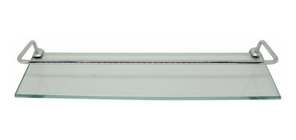 Porta Shampoo Canto De Vidro Fume - Vildrex