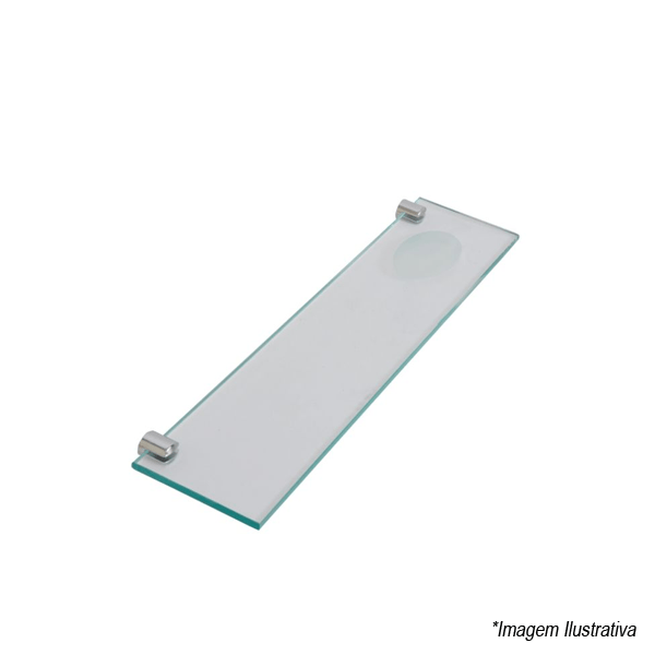 Porta Shampoo Com Saboneteira De Vidro Incolor - Vildrex