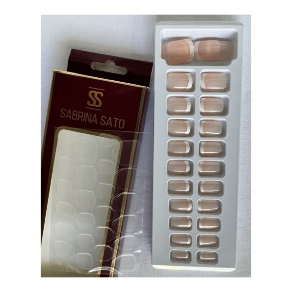 Encontraproduto.com.br - Sabrina Sato Unhas Postiças Autocolantes - Francesinha Tradicional Ss2370-1 Com 24