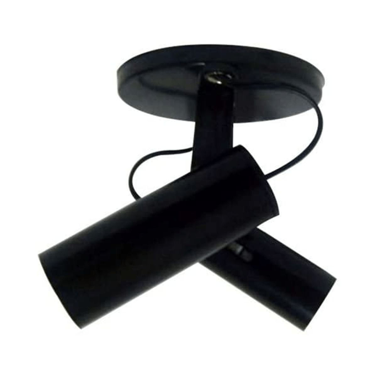 Spot Tubinho Preto Para 2 Lâmpadas Kin Home