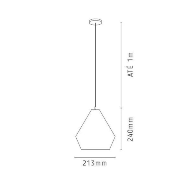 Encontraproduto.com.br - Pendente Para 1 Lâmpada E-27 Cobre Oslo Kin