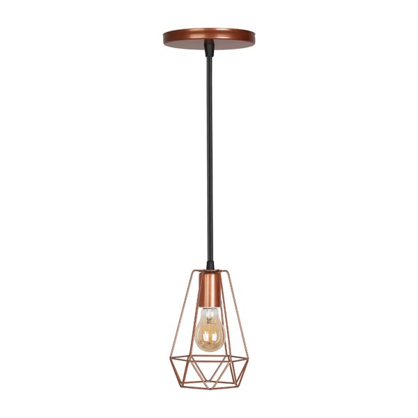 Pendente Para 1 Lâmpada E-27 Cobre Mumbai Kin