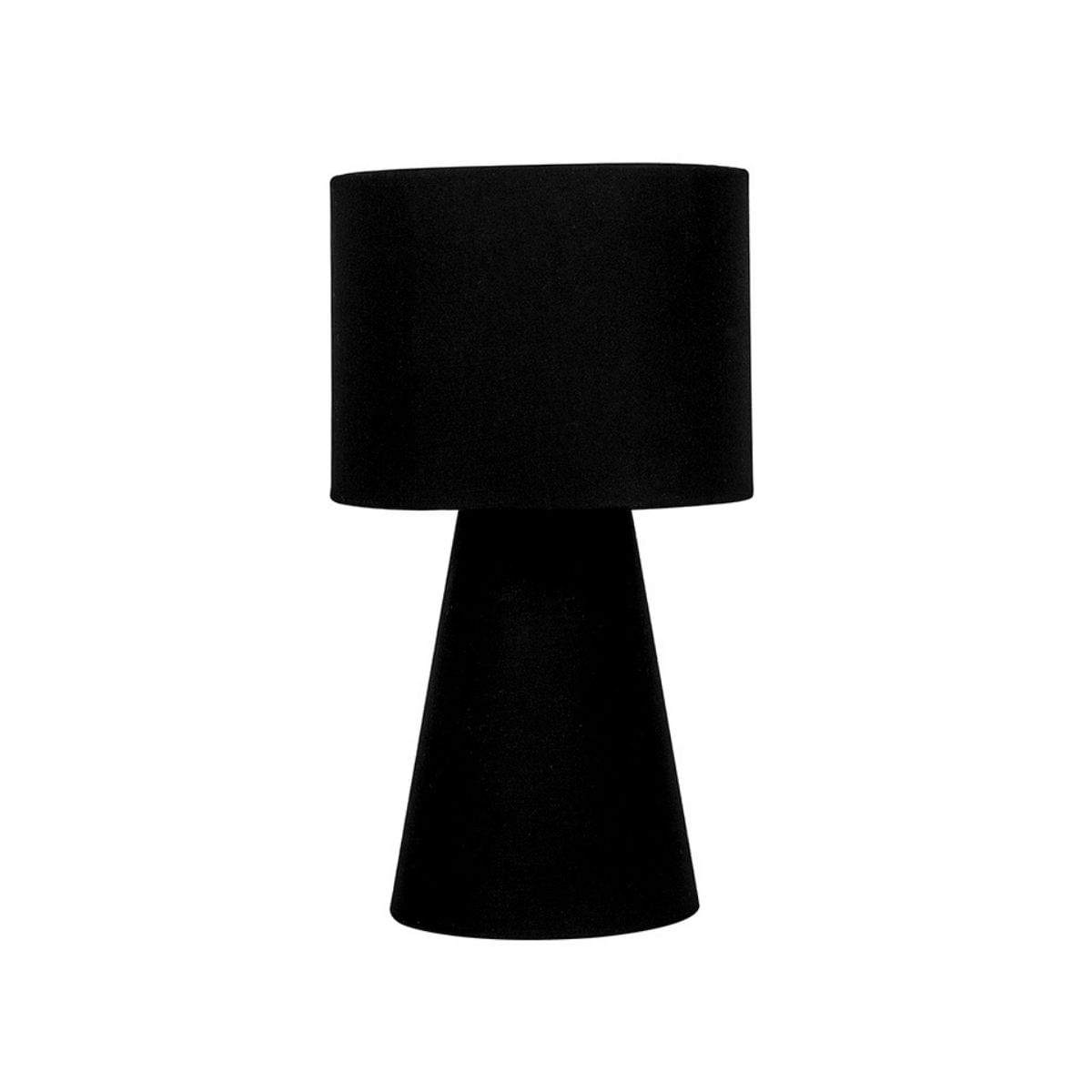 Abajur Icaro Com Cupula Tecido Preto Para 1 Lâmpada Kin Home