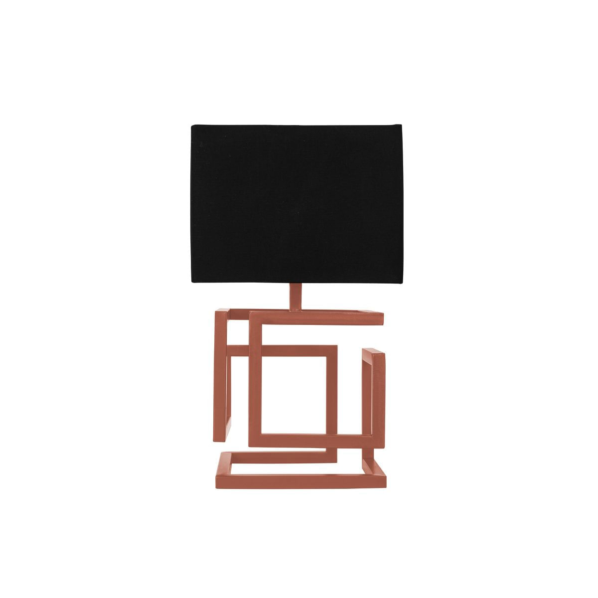 Abajur Konin Cobre Cupula Preto Kin Home