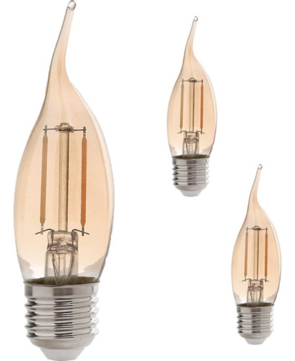 Lâmpada Retrô Dimerizável Vela Chama Vidro Avant 4W 110V
