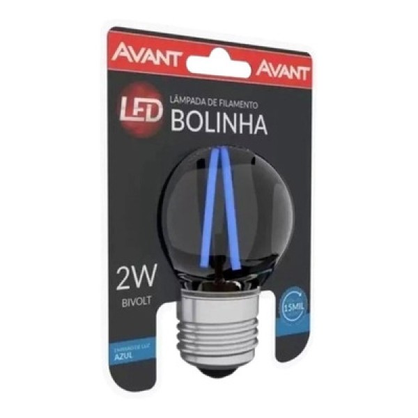 Lâmpada Led Bolinha Filamento 2W Verde Avant