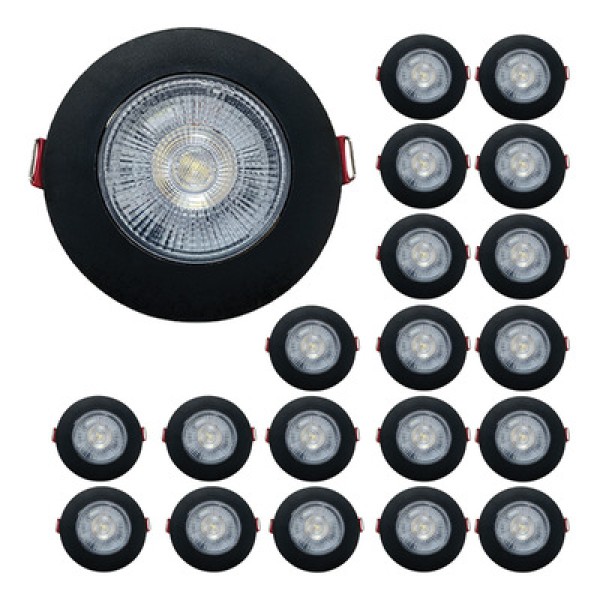 Spot Led Embutir 12w Redondo 3000k Amarela - Avant