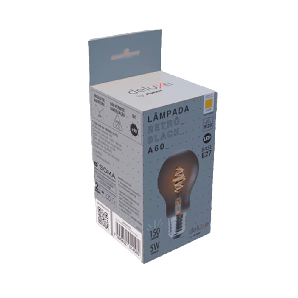 Encontraproduto.com.br - Lâmpada Retrô Black A60 5W 2200K Bivolt Avant