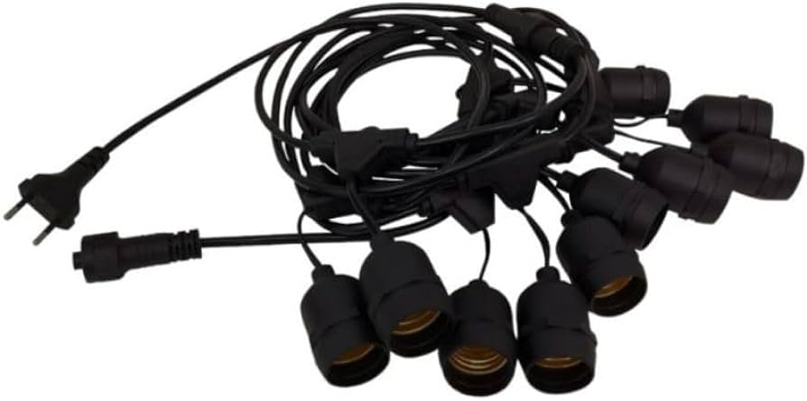 Encontraproduto.com.br - Cordão de Luz Externo sem Lâmpada Cordinno Preto Avant