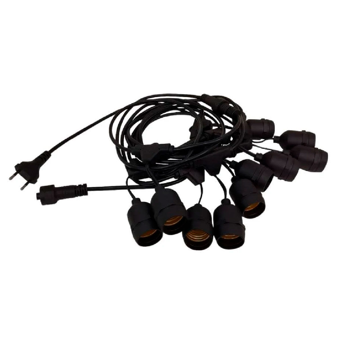 Encontraproduto.com.br - Cordão de Luz Externo sem Lâmpada Cordinno Preto Avant