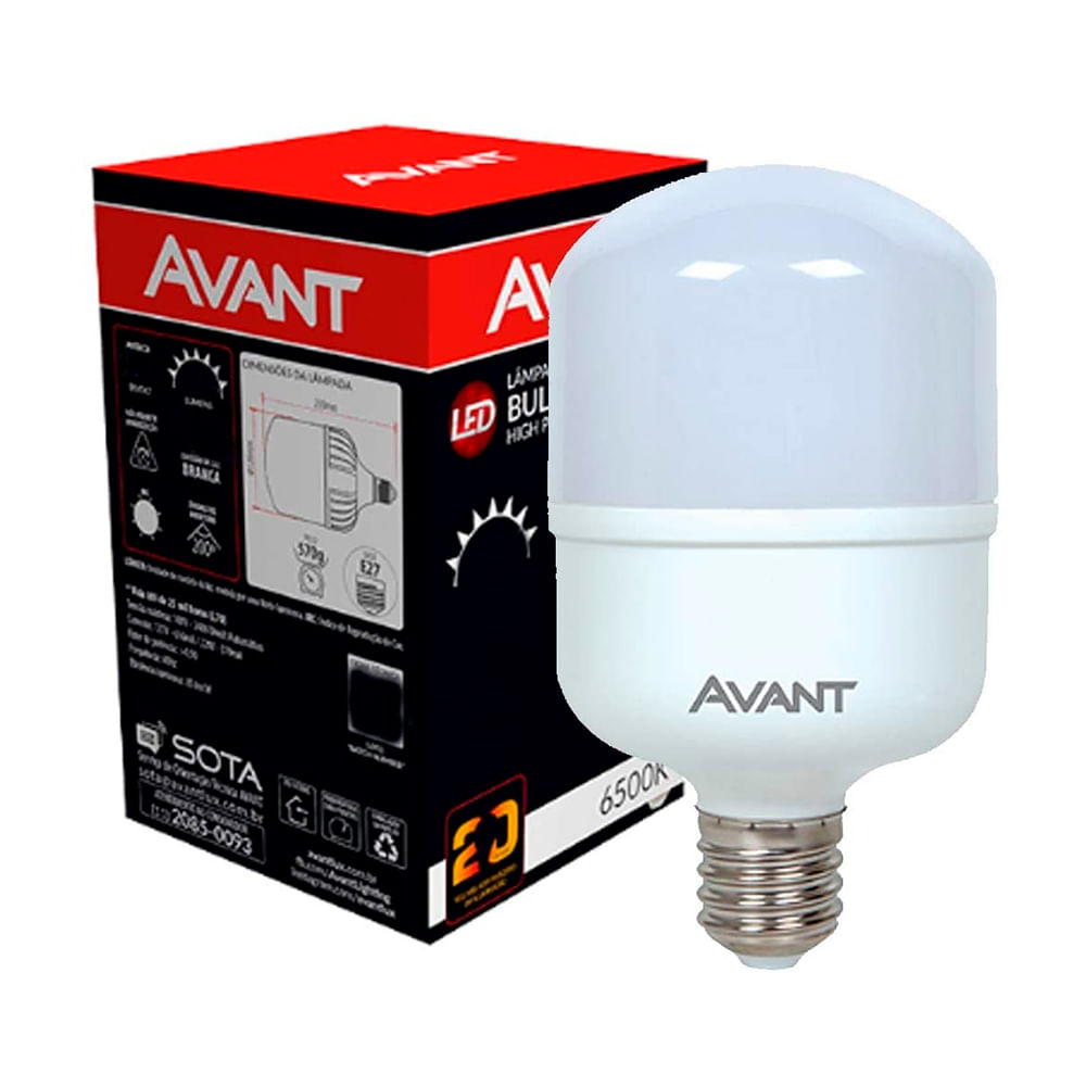 Encontraproduto.com.br - Lampada Led Bulbo E27 6500K 40W Biv