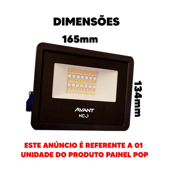 Encontraproduto.com.br - Led Refletor Com Sensor 60W 6500K Preto Solare Avant