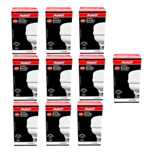 lampada led e27 bulbo 20w 6500k avant