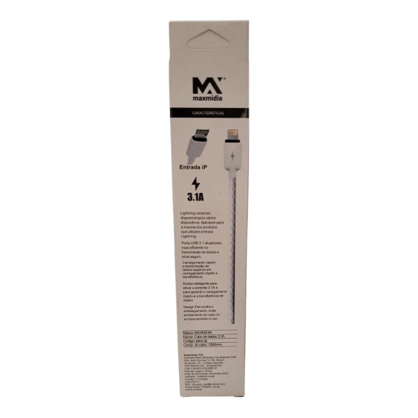 Encontraproduto.com.br - Cabo USB Lightning Iphone Carregamento Rápido i8 - Maxmidia