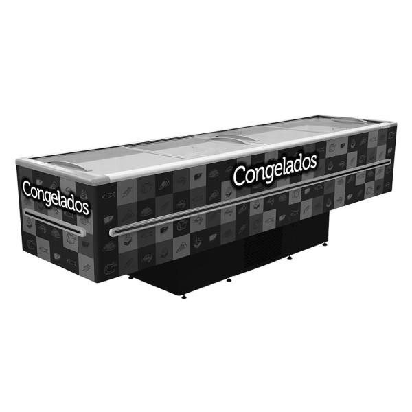 Encontraproduto.com.br - Ilha de Congelados Dupla Ação Porta de Vidro 820 Litros Fricon ICED820-2V002 Azul 220V