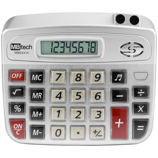 Encontraproduto.com.br - Calculadora Eletrônica 8 Dígitos Mbtech Mb54316