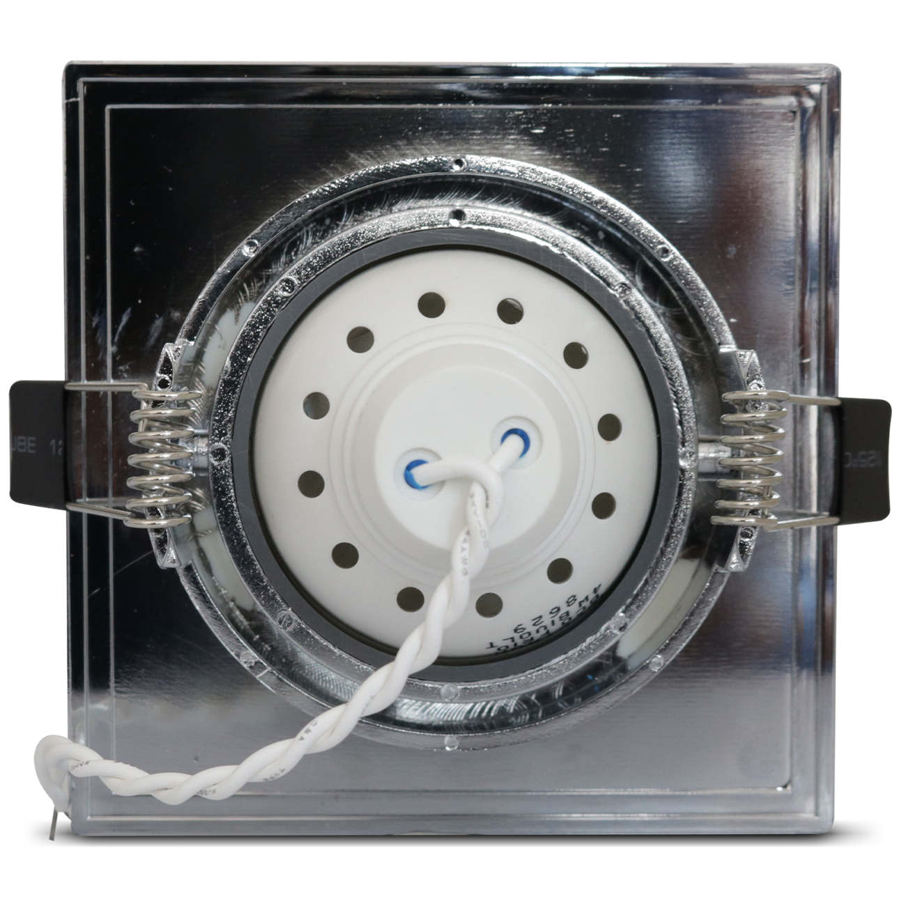Encontraproduto.com.br - Luminária LED Embutir Spot 18 LEDS 6500K 110V-220V 400 LM Branco Frio Modelo Quadrada Cromado