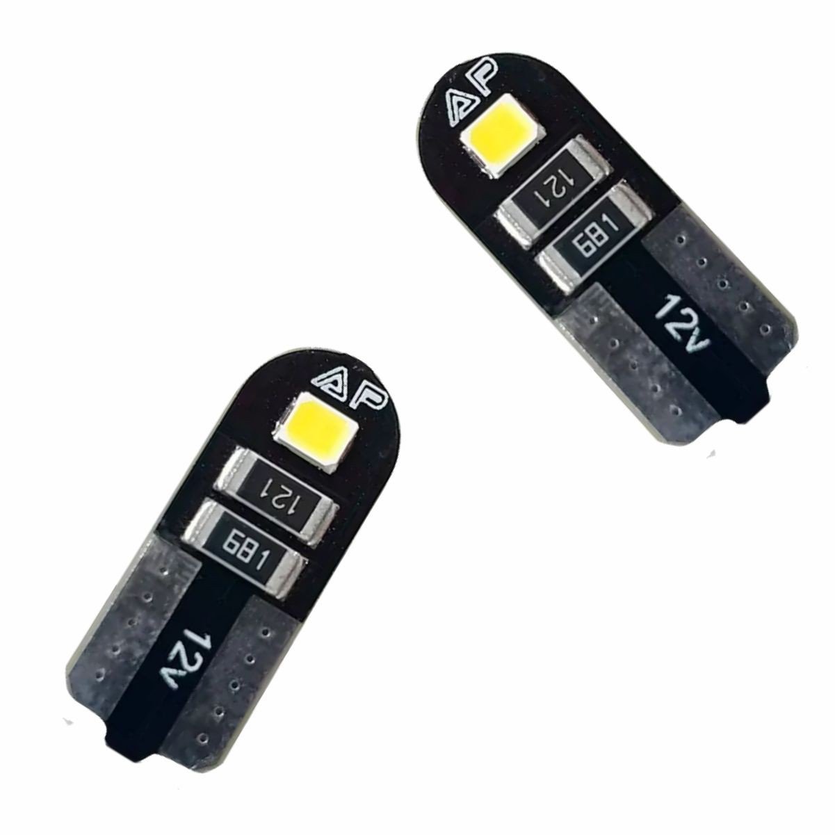 Encontraproduto.com.br - Par Lâmpada Luz de Ré Lanterna Pisca Lateral Autopoli LED Esmagada Slim T10 12V 2W
