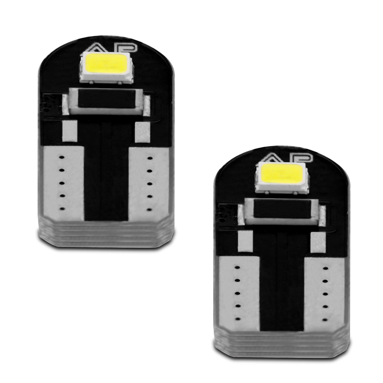 Encontraproduto.com.br - Par Lâmpada Luz de Ré Lanterna Pisca Lateral Autopoli LED Esmagada Slim T10 12V 2W