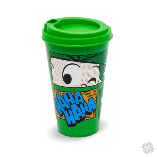 Encontraproduto.com.br - Copo Fun Com Tampa Pop Art Cebolinha Turma da Mônica