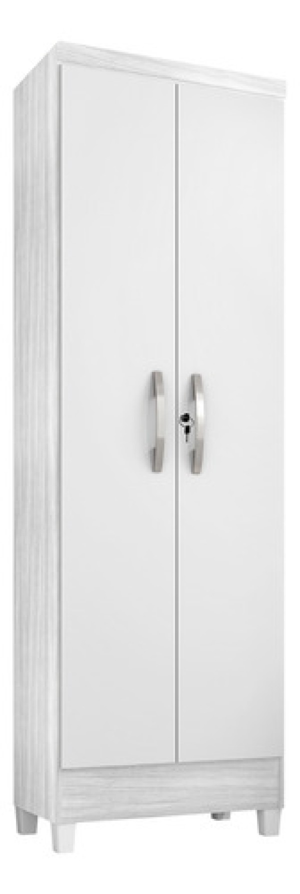 Encontraproduto.com.br - Armário Multiuso Sapateira Roma 2 Portas Com Chave Cor Carvalho E Branco - Incorplac