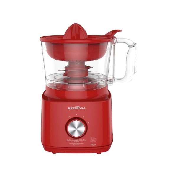 Encontraproduto.com.br - Multiprocessador Britânia All in One BMP900 900 W 2 Velocidades Vermelho 220 V