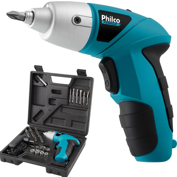Parafusadeira Philco PPF01MF Force c/Maleta 200rpm Bivolt
