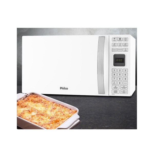 Encontraproduto.com.br - Micro-ondas Philco PMO25B 25 Litros Função Descongelar Branco 220V