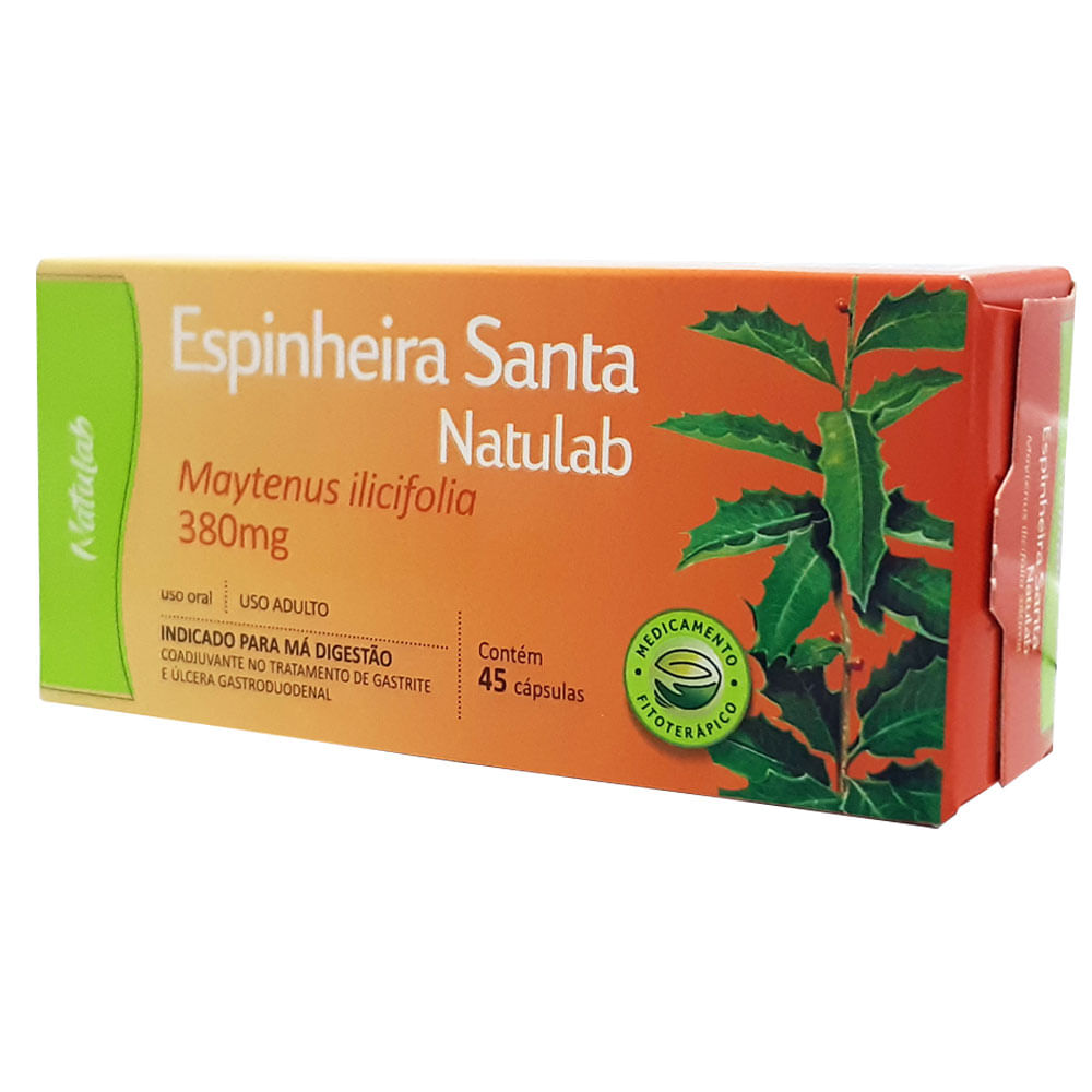 Espinheira Santa Natulab 380mg 45 Cápsulas