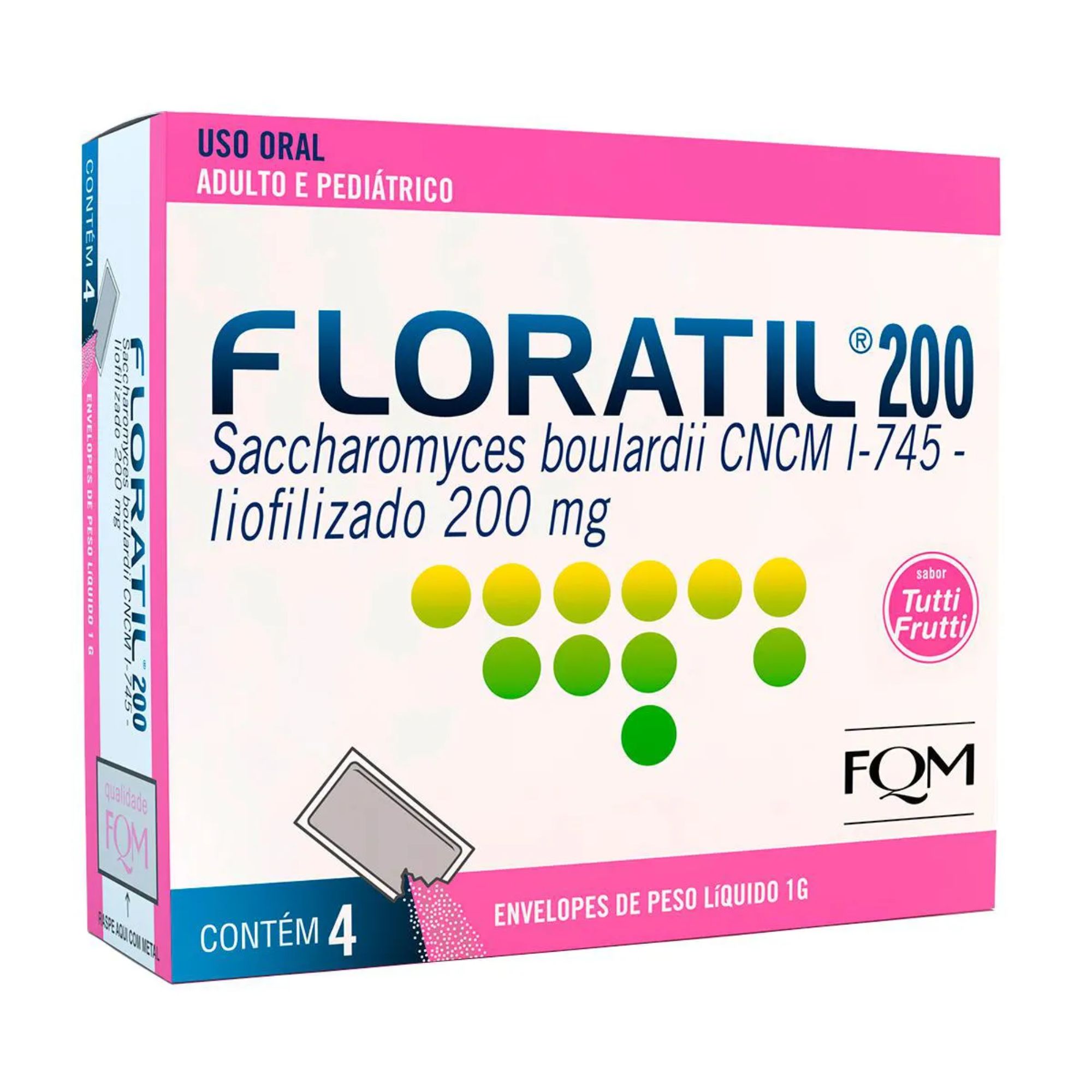 Encontraproduto.com.br - Floratil Pediátrico Com 4 Envelopes FQM