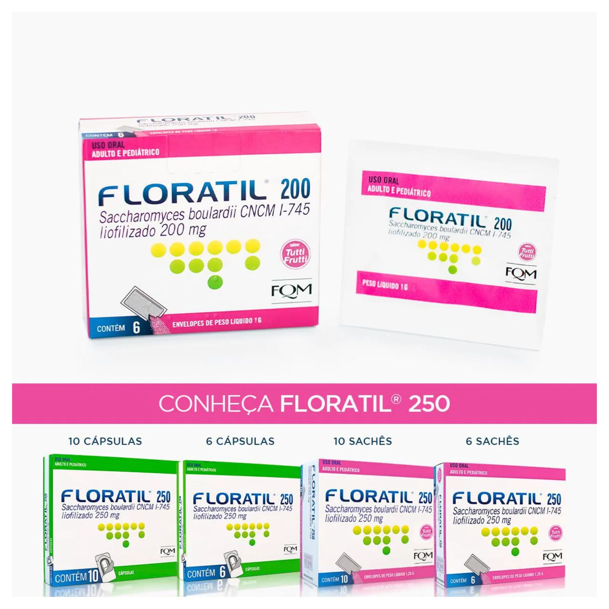 Encontraproduto.com.br - Floratil Pediátrico Com 4 Envelopes FQM