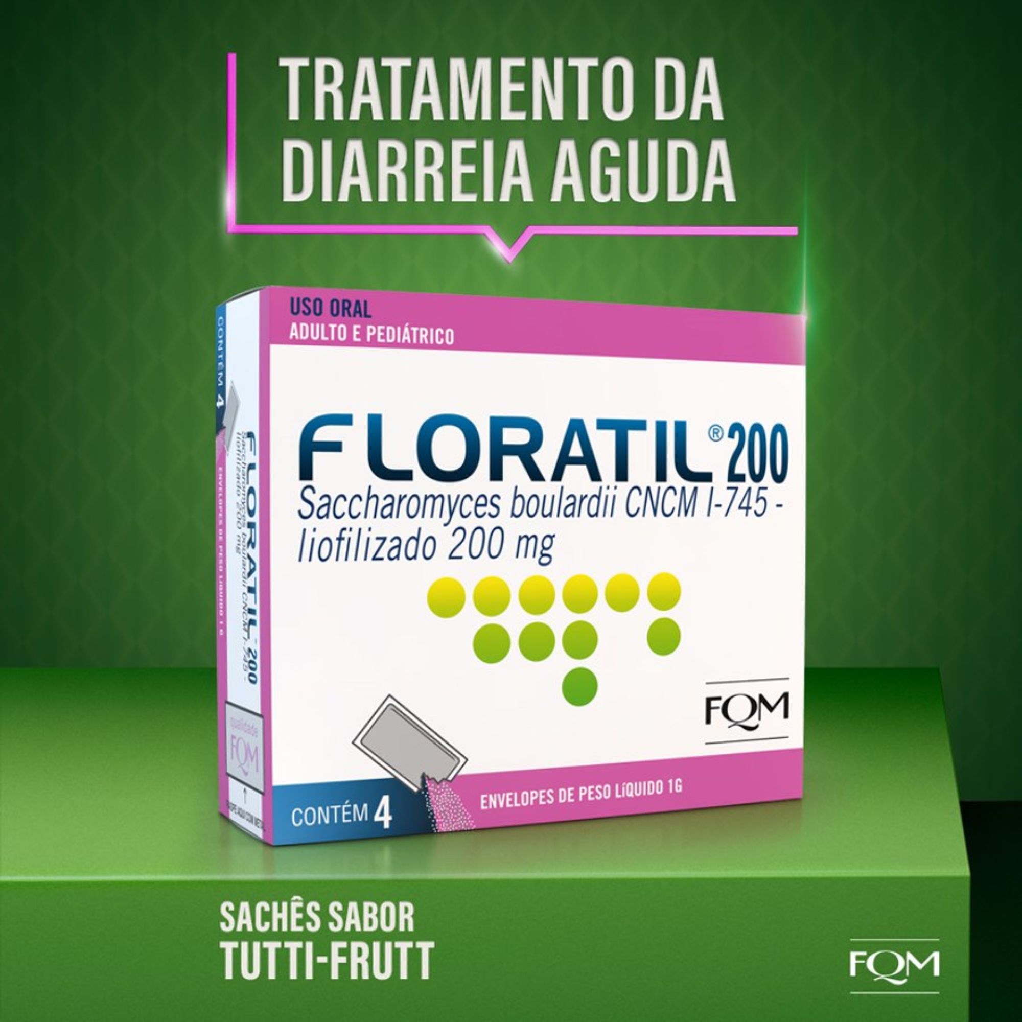 Encontraproduto.com.br - Floratil Pediátrico Com 4 Envelopes FQM