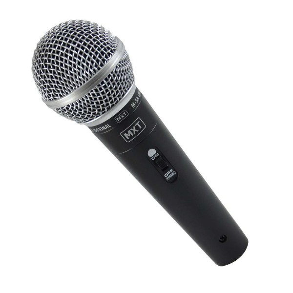 Encontraproduto.com.br - Microfone Dinâmico Profissional Mxt M-58 + Cabo 4 Metros - Preto