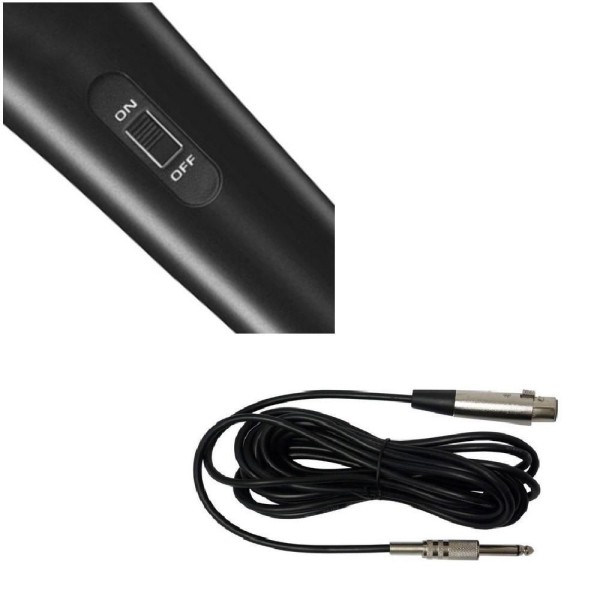 Encontraproduto.com.br - Microfone Dinâmico Profissional Mxt M-58 + Cabo 4 Metros - Preto