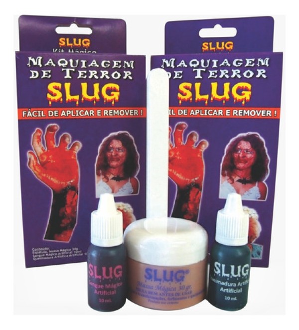 Kit Mágico Slug Maquiagem de Terror para Halloween