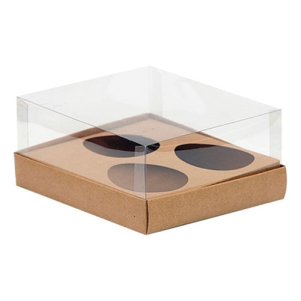 Encontraproduto.com.br - Caixa Base 3 Ovos de Colher 150g Kraft Liso com 5 un ASSK