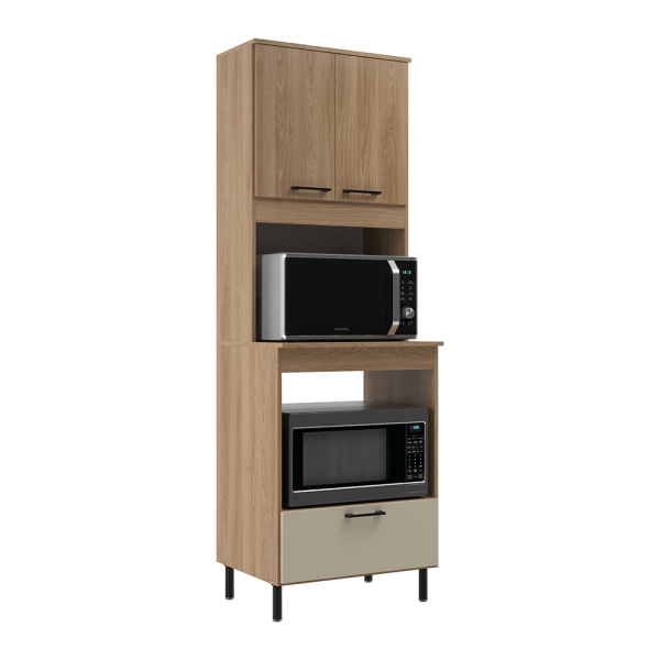 Encontraproduto.com.br - Torre Forno / Micro-Ondas Móveis Sul Maysa 5406 65cm Oak / Dunas