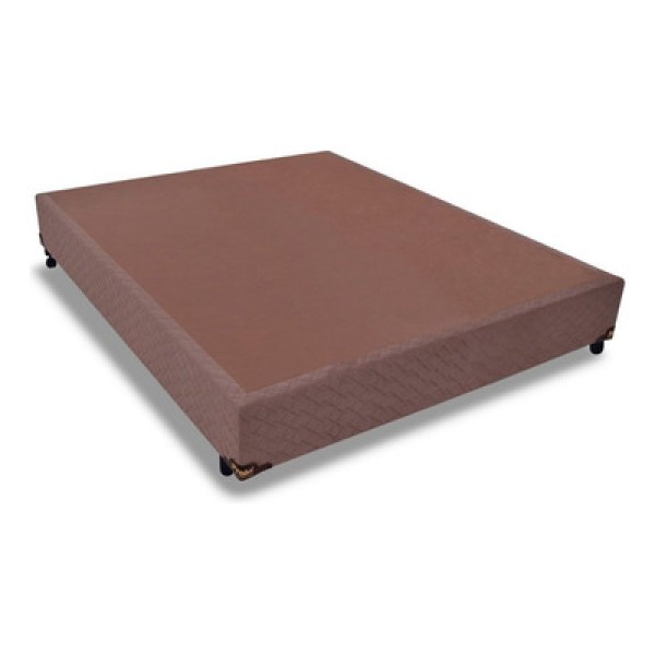 Cama Box Base Casal Universal Suede Brown (138x188x25) - Probel