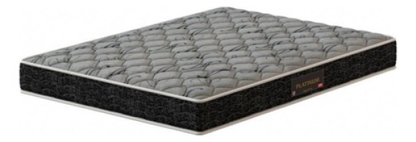Colchão Solteiro Espuma D33 Platinum Pemex 20cm cinza/Preto