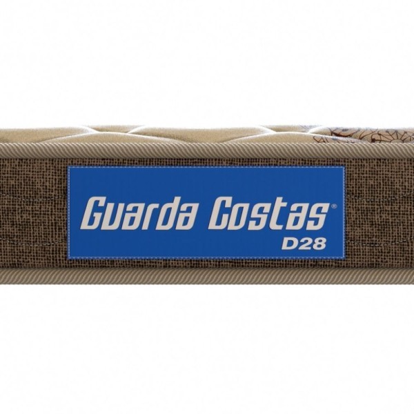 Encontraproduto.com.br - Colchão Queen Espuma D28 Guarda Costas Probel 14cm Branco/Marrom