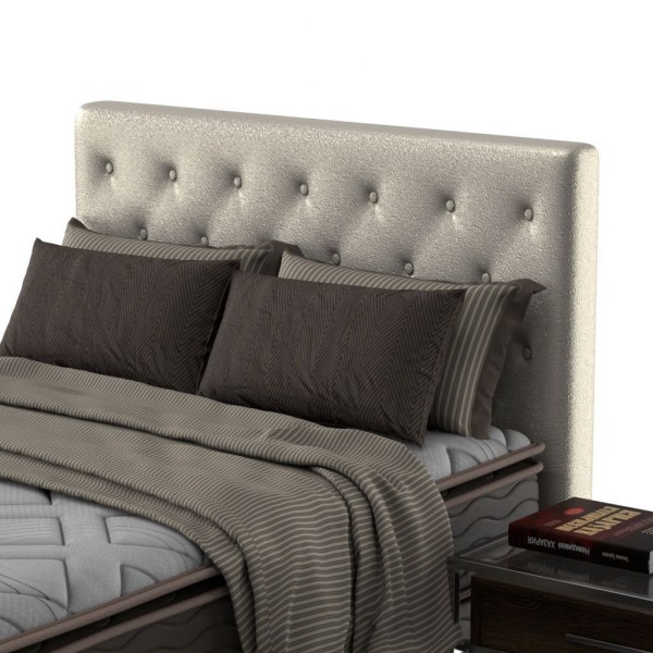 Encontraproduto.com.br - Cabeceira Casal Estofada Hampton Probel Corino